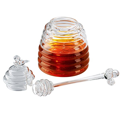 Honey Bees Bote para Miel de Cristal