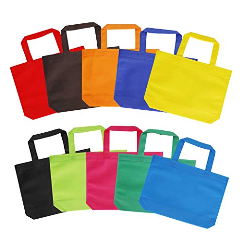 HONGXIN-SHOP Bolsas de Fiesta No Tejidas Bolsas de la Compra Reutilizables Bolsas de Regalo de 10 Colores para Decoración de Cumpleaños 30 Piezas