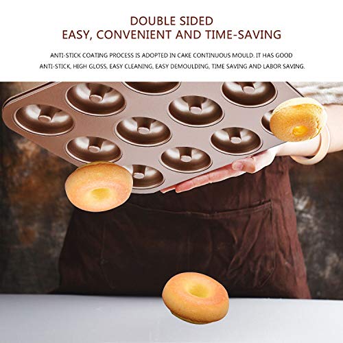 HONGXIN-SHOP Donut Mould con 12 Cavidades Capa Antiadherente Molde de Pastel para Pasteles Muffin Hecho a Mano 35 * 26cm