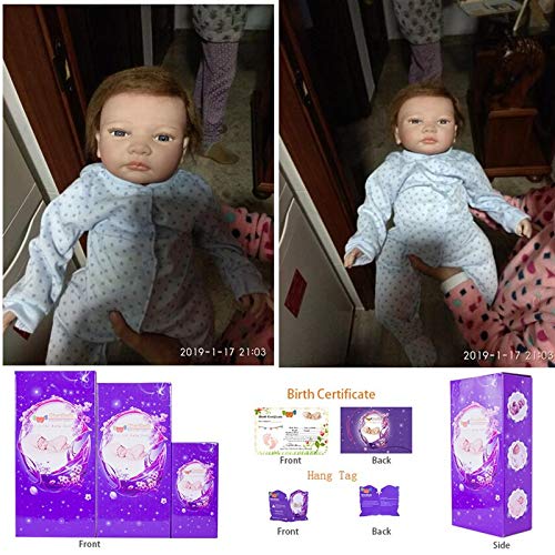 HOOMAI 18inch 45CM muñeca Reborn bebé Silicona niño Reales Toddler Baby Doll Boy Magnetismo Juguetes