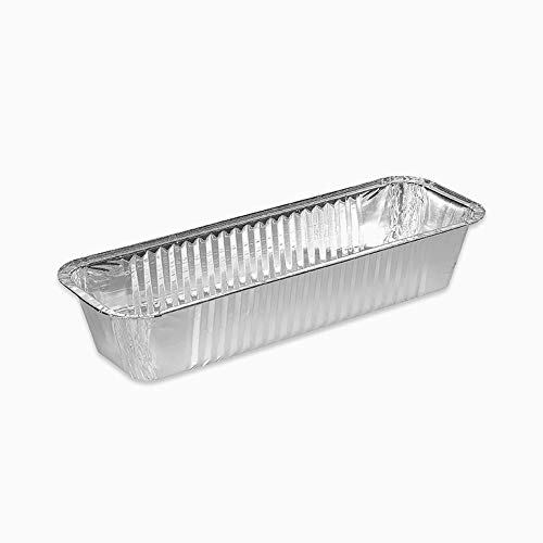 Horeca Collection Bandeja o Molde de Aluminio Rectangular Plum Cake Ideal para Tartas, bizcochos o Pasteles - tamaño 31x10,5x5,5cm - 96 Unidades