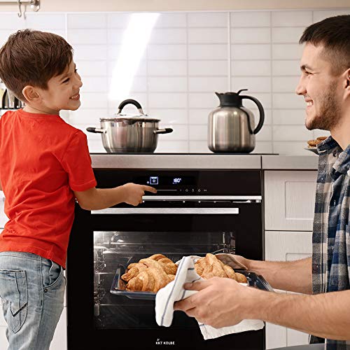 Horno eléctrico integrado (60cm, 72 l, 2.9kW, aire caliente, sistema de asado, cajones telescópicos, sistema de limpieza por catálisis, sensor de temperatura central, táctil) EB8017ED - KKT KOLBE