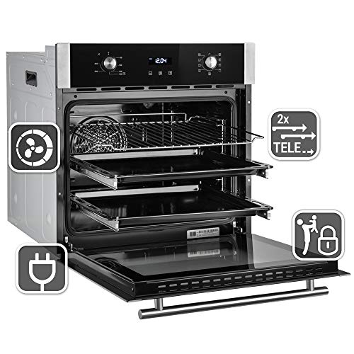 Horno eléctrico integrado de 60cm EB8010ED + placa de inducción de 59 cm KF5900IND (aire caliente, sistema de asado, temporizador automático, cajones telescópicos) SET80101IND2 - KKT KOLBE