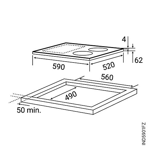 Horno eléctrico integrado de 60cm EB8015ED + placa inducción 59 cm IND5901FZ (aire caliente, sistema parrilla/asador, cajones telescópicos, zona flexible, acero inoxidable) SET80152FZ - KKT KOLBE