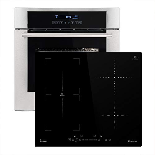 Horno eléctrico integrado de 60cm EB8015ED + placa inducción 59 cm IND5901FZ (aire caliente, sistema parrilla/asador, cajones telescópicos, zona flexible, acero inoxidable) SET80152FZ - KKT KOLBE