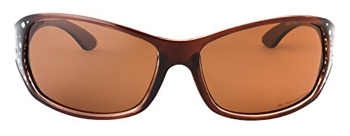 Hornz HZ Serie Elettra – Gafas de sol polarizadas para mujer Marco de ámbar de miel - Lente ámbar