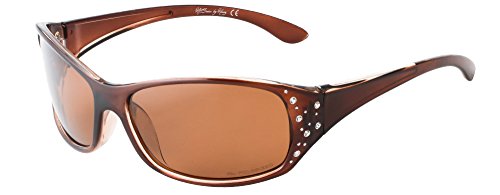 Hornz HZ Serie Elettra – Gafas de sol polarizadas para mujer Marco de ámbar de miel - Lente ámbar