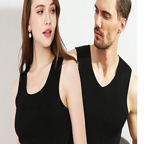 HOSD Chaleco de Verano para Hombres, Tela Modal, Color sólido, sin Rastro, Pijamas con Hombros Anchos, Hombres, Deportes, Fitness, Cuello Redondo Delgado