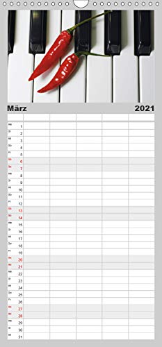 Hot Chili Küchen Kalender - Familienplaner hoch (Wandkalender 2021 , 21 cm x 45 cm, hoch): Rote Chili ist immer ein Blickfang, dies ist ein ... steht (Monatskalender, 14 Seiten )