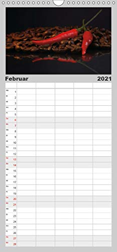 Hot Chili Küchen Kalender - Familienplaner hoch (Wandkalender 2021 , 21 cm x 45 cm, hoch): Rote Chili ist immer ein Blickfang, dies ist ein ... steht (Monatskalender, 14 Seiten )