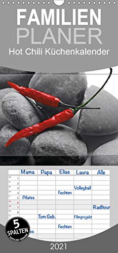 Hot Chili Küchen Kalender - Familienplaner hoch (Wandkalender 2021 , 21 cm x 45 cm, hoch): Rote Chili ist immer ein Blickfang, dies ist ein ... steht (Monatskalender, 14 Seiten )