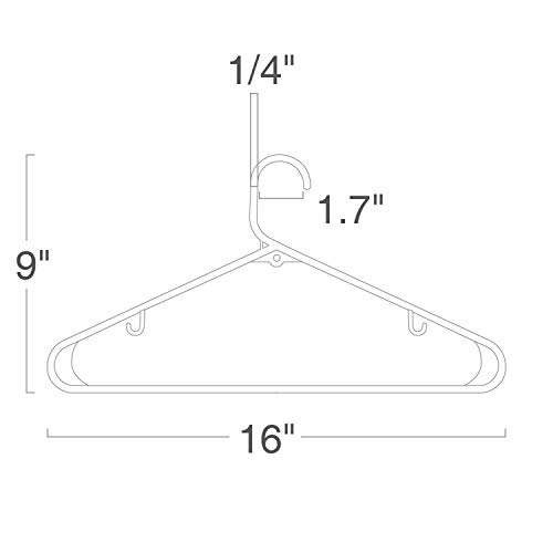 HOUSE DAY Perchero Plástico Blanco Que Ahorra Espacio 24 Piezas Perchas de Plástico D0.6cm L42cm