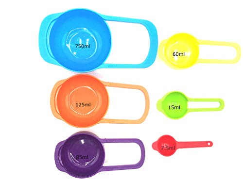 Hove & Wild Juego de cucharas medidoras con cuchara de silicona rosa gratis. Juego de utensilios de cocina para cocinar o tazas de medición para hornear