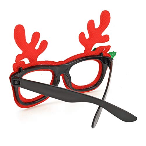 HOWAF 12 Piezas Diadema navideña y Marco de Gafas de Navidad Navidad Banda de Pelo Fiesta Decoración Accesorios Photobooth Disfraz para Niños y Adultos Fiesta de Navidad