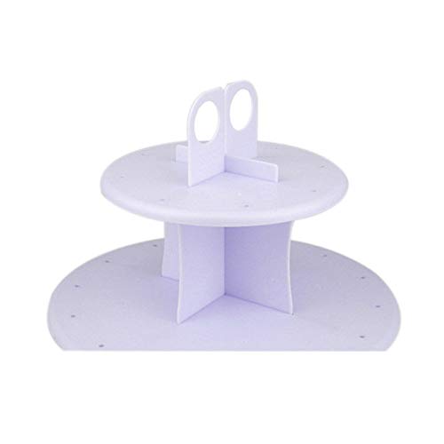 HPiano Soporte para Cupcakes, Soporte para Cake Pops Y Cupcakes,Soporte de 3 Cocina de Capas para Tartas y Cupcakes, de plástico, Apto para Uso alimentario,Blanco