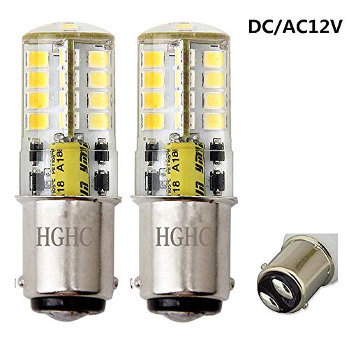 HRYSPN Ba15d LED Lámpara 5W AC/DC 12V，Equivalente 35W, 500LM SBC Bayoneta Bombilla de Contacto Doble, Blanco Fresco 6000K, para la Iluminación Interior de RV Camper Boat (2-Pack)