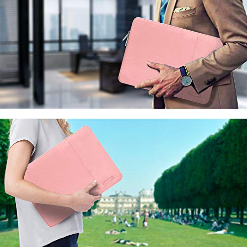 Hseok Funda Blanda Maletín Impermeable para Ordenador Portátil, Estilo Elegante Bolsa Protectora, Ideal por 15,6 Pulgadas DELL/Ausu/Acer/HP/Toshiba/Lenovo, Color Negro/Gris/Gris Oscuro/Rosa