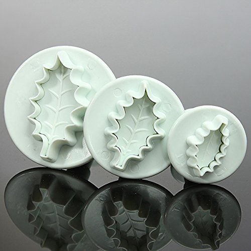 https://www.banggood.com/3X-Holly-Leaf-Cake-Cutter-Cookie-Sugarcraft-Decorating-Mold-p-924898.html 3X Navidad Hueca Hoja Pastel Galletas Cortador Sugarcraft decoración Molde