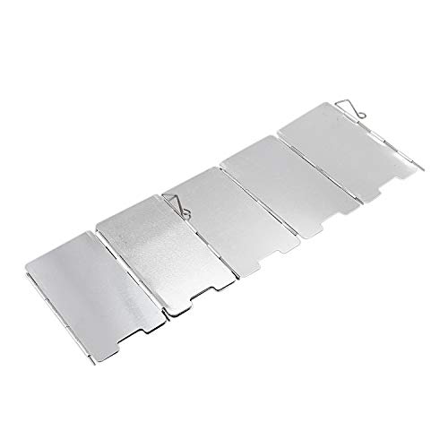 Huante 9 placas plegables para camping al aire libre cocina cocina cocina de gas escudo parabrisas