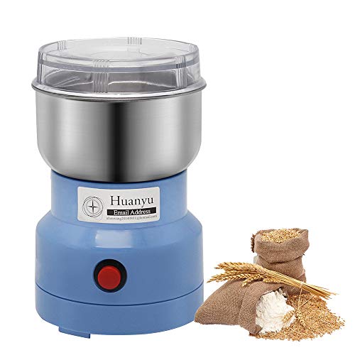 Huanyu Molinillo de grano eléctrico 200g Máquina de molienda de 10 segundos Tipo de giro Molino para grano de café de pimienta de especias y hierbas (Modelo 1)