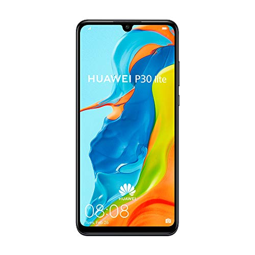 Huawei P30 Lite - Smartphone de 6.15" (WiFi, Kirin 710, RAM de 6 GB, memoria de 256 GB, cámara de 48+2+8 MP, Android 9) Negro + CM51 Gris