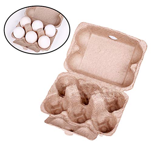 Huevera plegable de cartón para huevos, caja de almacenamiento portátil, 6 rejillas para huevos de pollo, equipo de granja de pollo, 5 unidades