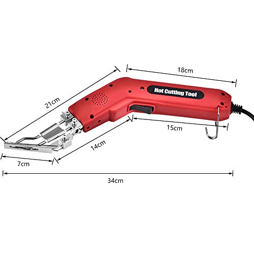 HUKOER Cuchillo Eléctrico Profesional Cortador de calefacción para Cortar la Cinta, Cuerda y Varias telas 100W / 220V