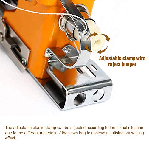 HUKOER Máquina de coser portátil Máquina de coser más cercana Bolsa de embalaje eléctrica Sellado de costura para bolsa de plástico de papel de arroz saco de piel de serpiente (220V)