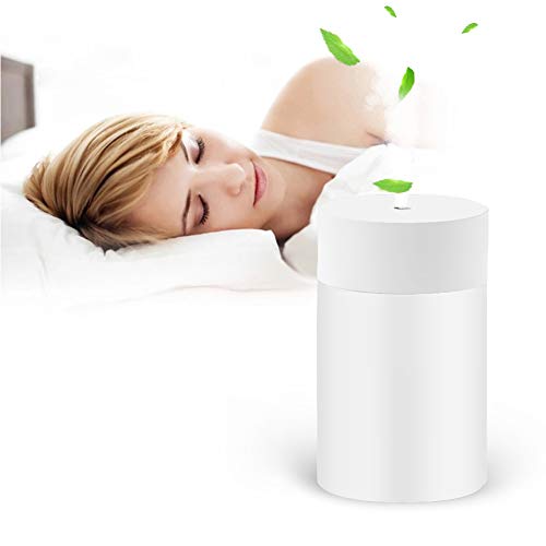 Humidificador USB mini ultrasónico ultrasónico 20 dB humidificador con función de luz nocturna, adecuado para bebés, habitaciones, oficinas, yoga, salones, spas, interior del coche