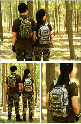 Huntvp 12L Mochila de Asalto Militar Táctical Molle Bolsa Bandolera para Senderismo Caza Camping - Color Negro