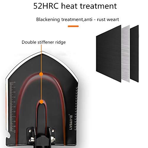 HXXXIN Pala De Ingeniero Multifuncional Plegable Suministros De Escalada Al Aire Libre Camping Supervivencia Gran Emergencia Autodefensa Artillería Pala Pala