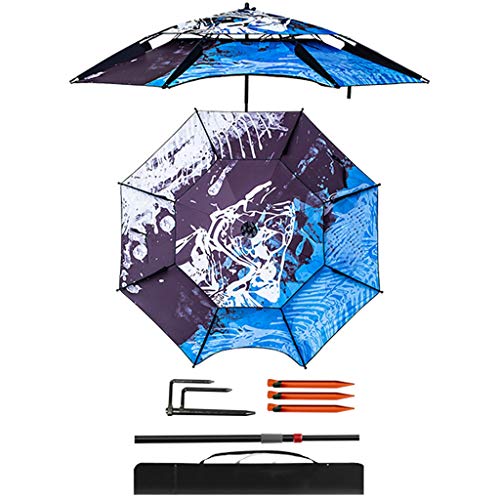 HYJBGGH Sombrilla Sombrilla Parasol Terraza,Parasol Excentrico, Parasol Jardin Profesional,Inclinación Y Manivela,Rotación Universal De 360 ​​Grados,para Exteriores,Playa (Color : Blue, Size : 200cm)