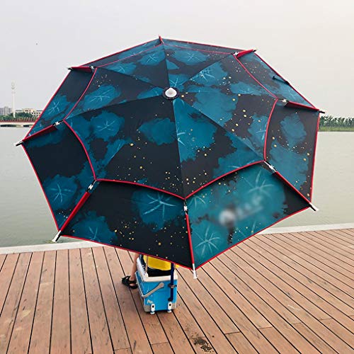 HYJBGGH Sombrilla Sombrilla Playa 240,Parasol Jardin con Ajuste Universal De 360 ​​Grados,Parasol Excentrico con Bolsa De Almacenamiento,para Patio Trasero, Piscina, Playa (Color : Blue)