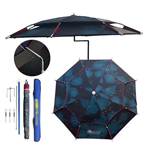 HYJBGGH Sombrilla Sombrilla Playa 240,Parasol Jardin con Ajuste Universal De 360 ​​Grados,Parasol Excentrico con Bolsa De Almacenamiento,para Patio Trasero, Piscina, Playa (Color : Blue)