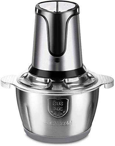 HYLL Picadora de Carne eléctrica, Alimentos Lobo 500W Molienda Grinder con 2 Cuchillos de Acero Inoxidable (Serie 304) y la Herramienta de la Cocina de casa de 2 litros de envases de Vidrio pa.