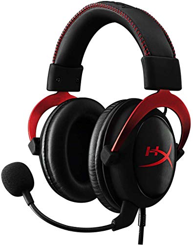 HyperX KHX-HSCP-RD Cloud II - Cascos de Gaming para PC/PS4/Mac, Negro/Rojo