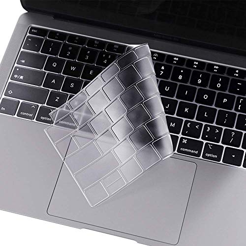 i-Buy Funda Dura Compatible con 2020 2019 2018 MacBook Air 13 Pulgadas Retina A2179 A1932 + TPU Cubierta de Teclado + Protector de Pantalla - Cristal Claro