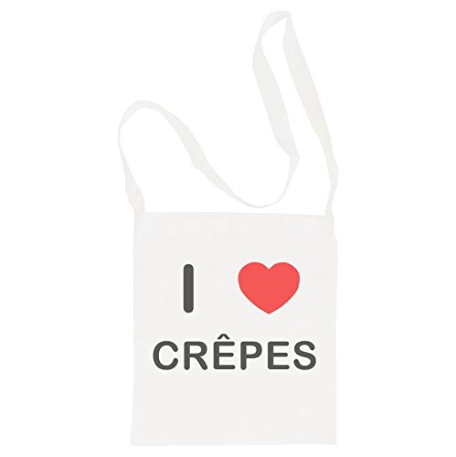 I Love Crepes - Bolsa de Eslinga de Mango Largo de Algodón