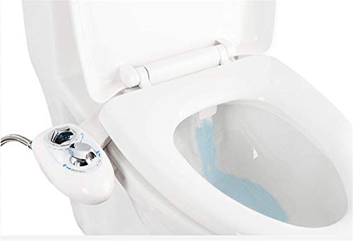 IBAMA Bidés, Toilet Seat Bidet Bidé de asiento de inodoro con boquilla doble, boquilla autolimpiante, accesorio WC bidet mecánico no eléctrico de agua dulce