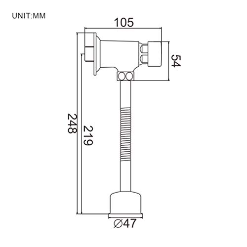 Ibergrif M21903 Grifo Temporizado Urinario, Crome, Plata