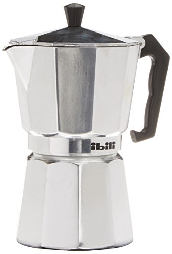 Ibili 610906 - Bahía Cafetera Express Aluminio fundido 6 Tazas, color negro