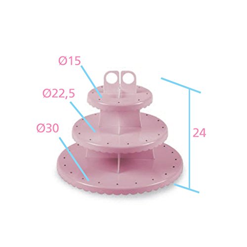 IBILI 827600 Soporte para Cake Pops Y Cupcakes, Rosa, Centimeters