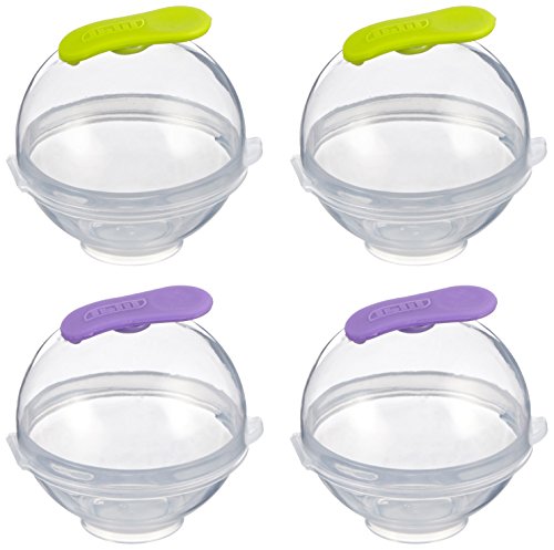 IBILI 870500 Set 4 Molde Bolas Hielo 5,5 cm. plastico, Silicona, 12 x 12 x 7