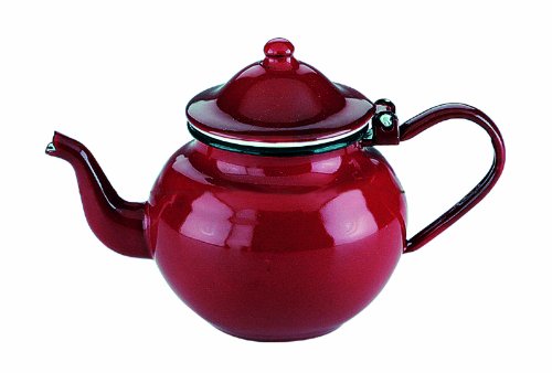 Ibili 910350 - Tetera de acero esmaltado vitrificado Roja 0,45 l