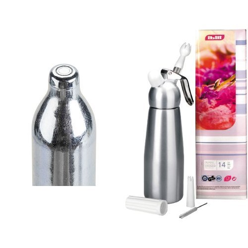 Ibili - Sifón de nata Silver aluminio 0,5 litros + cargador - caja 10 pcs.