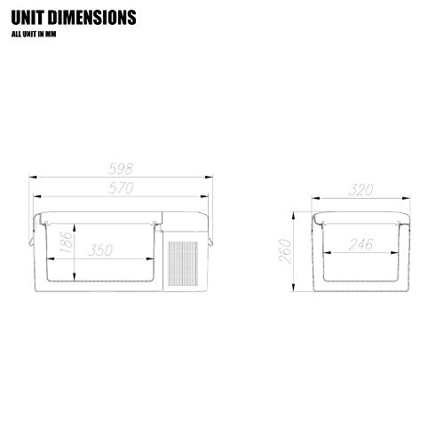 Ice - Compresor portátil Cube de 15 litros para refrigerador y congelador CC, 12 V, 24 V, CA, 230 V