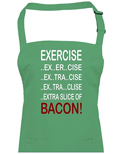 Ice Tees- Exercise.Ex.Tra.Cise.Extra Slice of Bacon- Delantal unisex para adultos