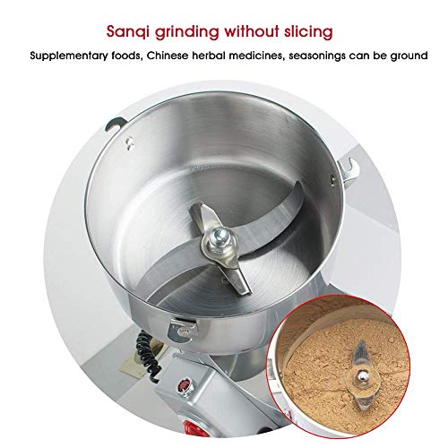 IDABAY Molinillo Electrico de Grano Swing Molino de alimento seco acero inoxidable en Columpio Polvo máquina para Granos Especias Hierbas Cereales Pimientas Canelos Café Capacidad 2000g, 700g