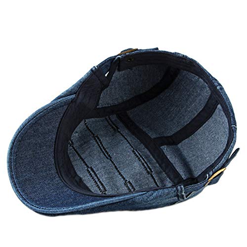 Idopy Men 's 2 Pack Denim Newsboy Gorras lavadas Jean Gatsby Ivy Irish Hats