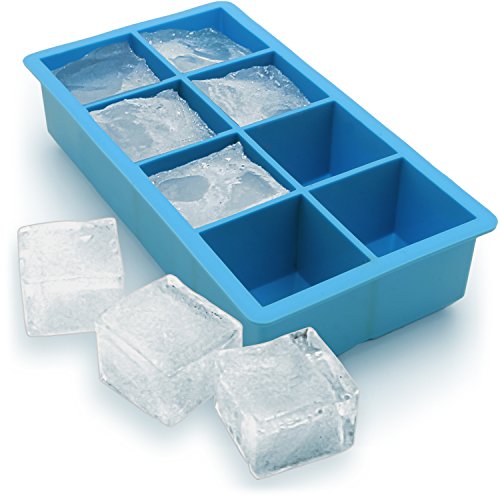 igadgitz Home Cubitera de Hielo 8 XL Cubos Cubitera Silicona de Calidad Alimentaria -1 Pieza